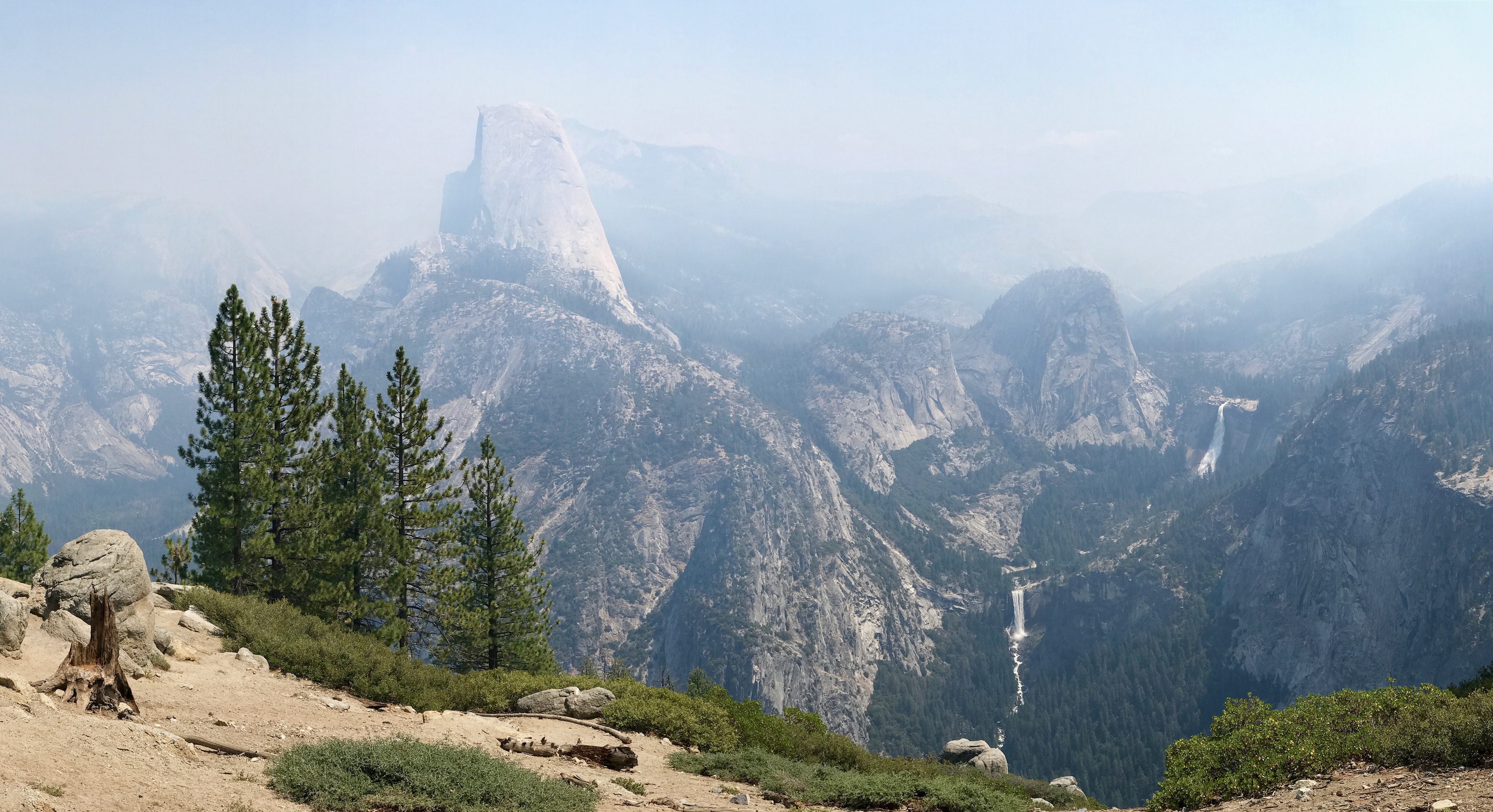 Half Dome as seen from Washburn Point along Glacier Point Road