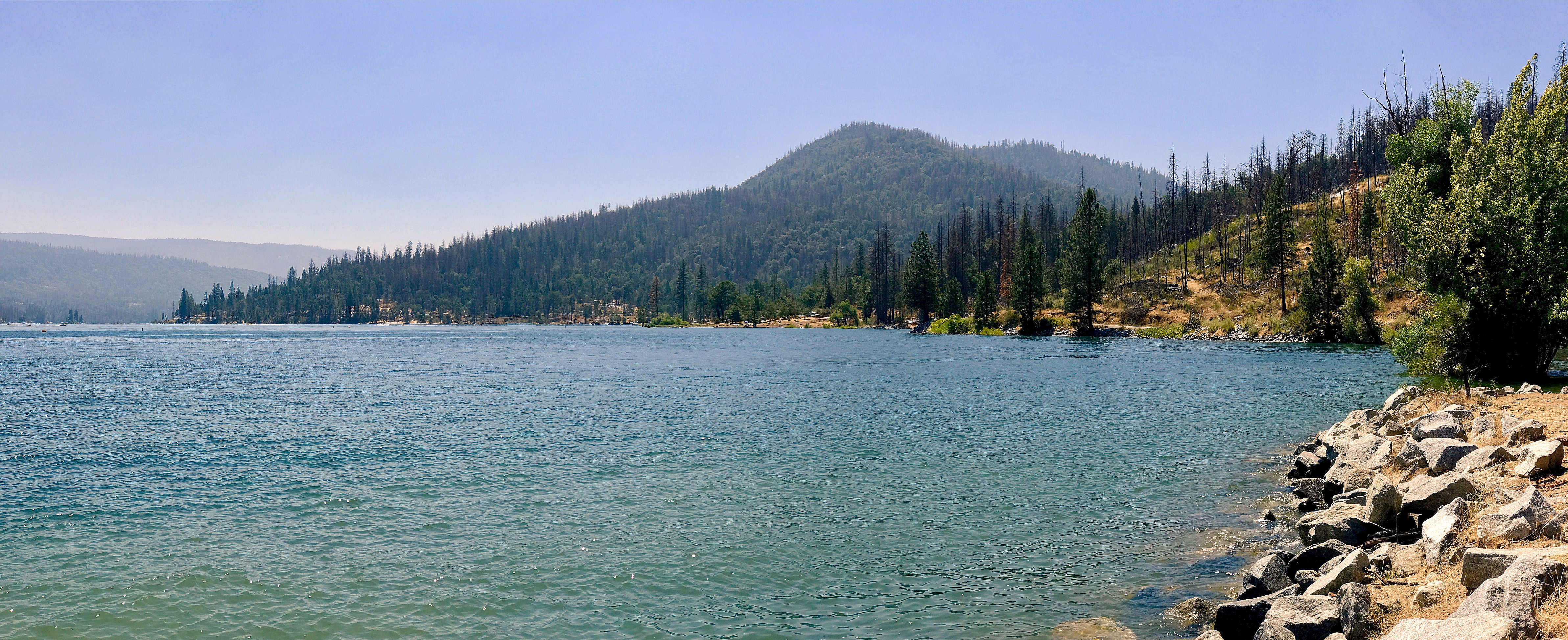 Panorama of Bass Lake, California