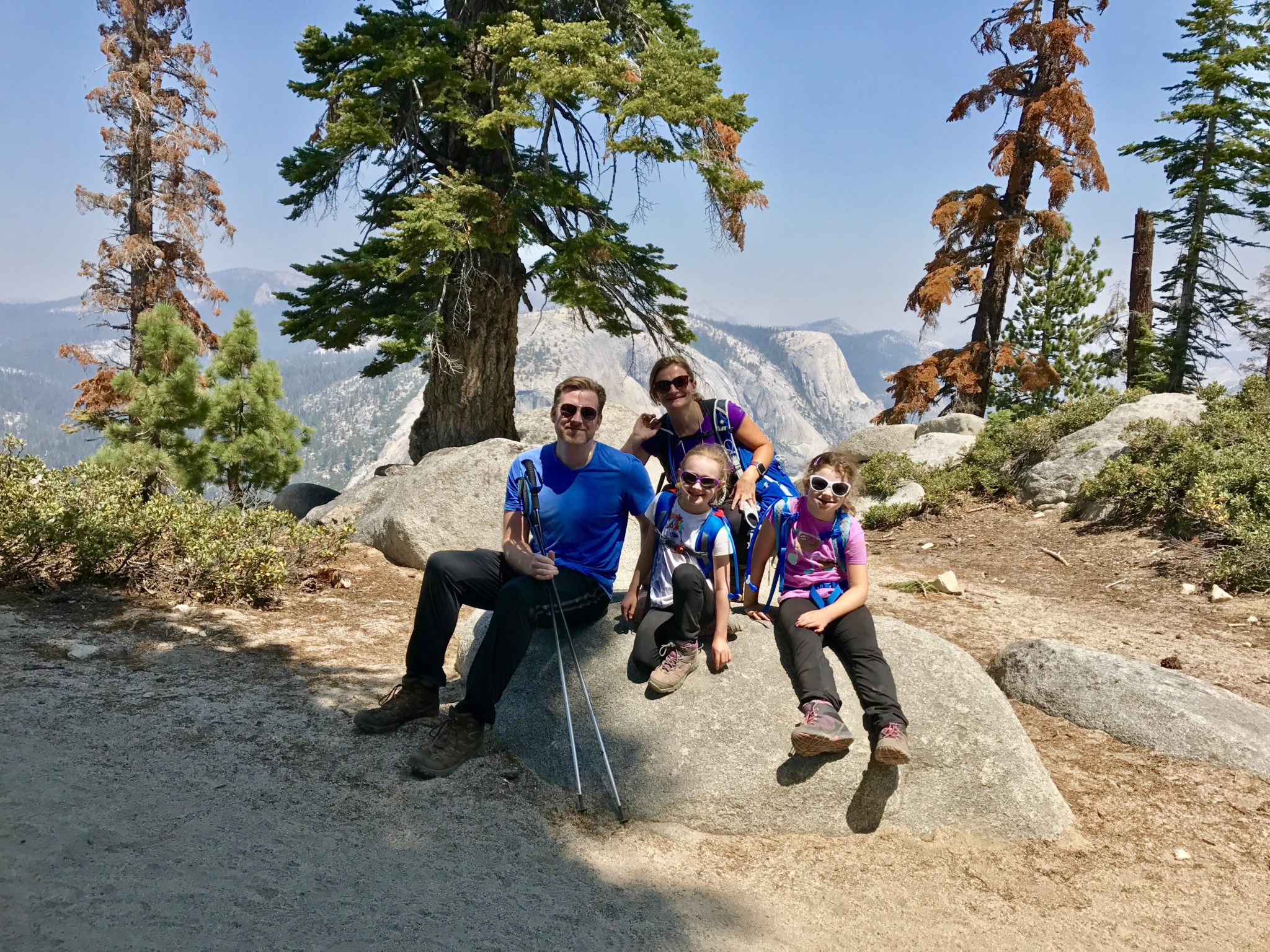 One of our family Yosemite photos on the way to Half Dome