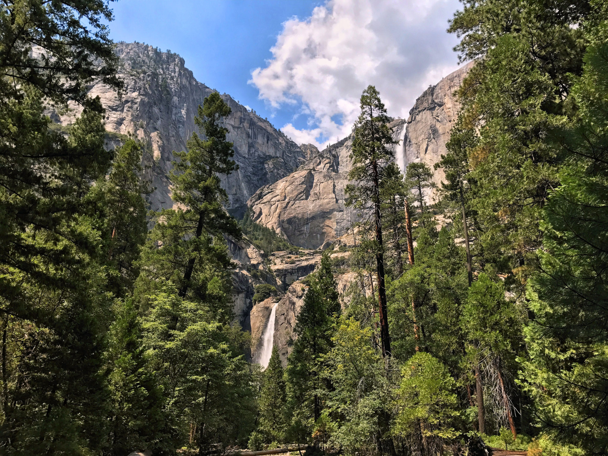 View of Lower and Upper Yosemite Falls