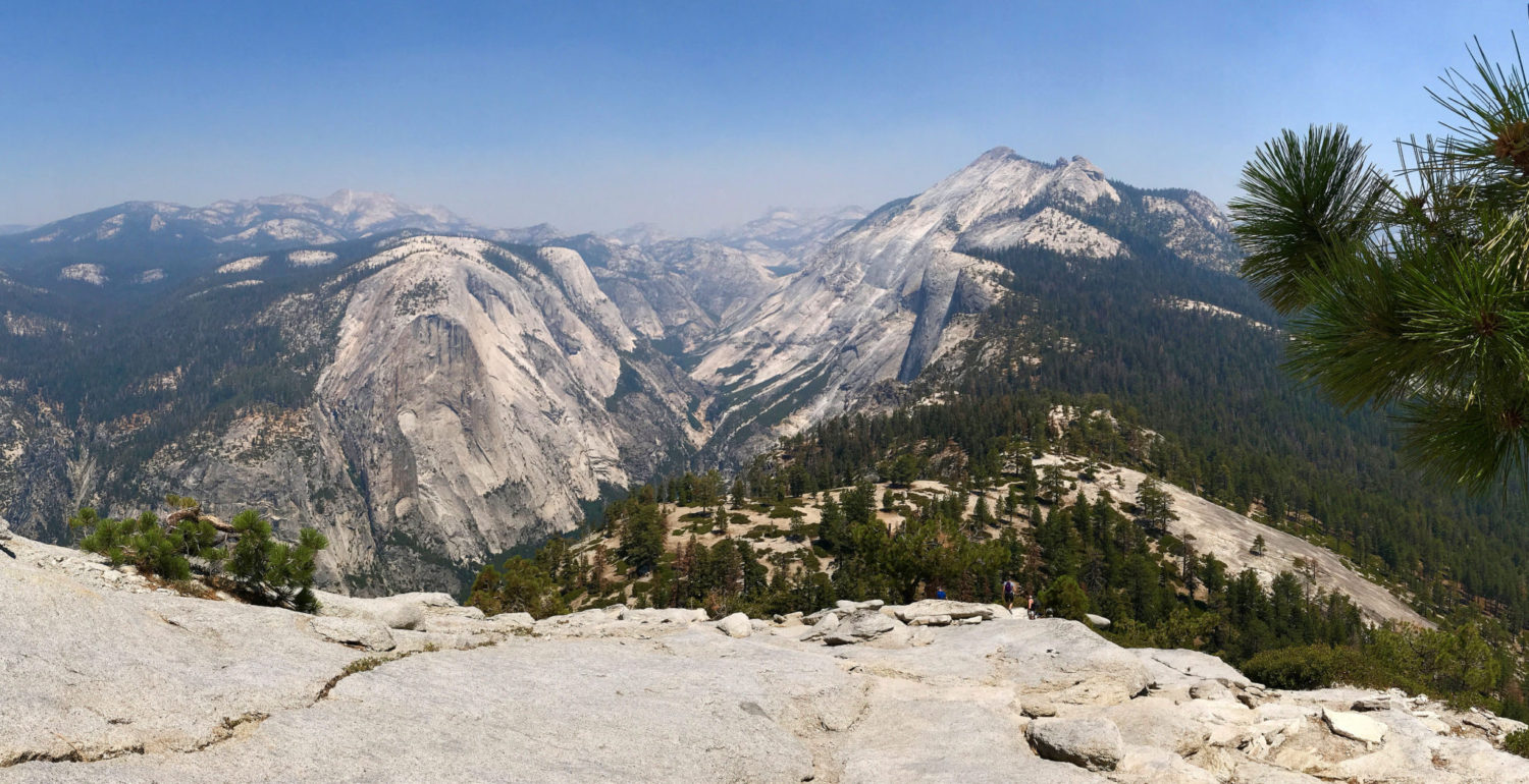 Panorama from the subdome in Yosemite