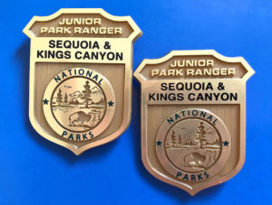 Junior Ranger badges from Sequoia & Kings Canyon National Parks