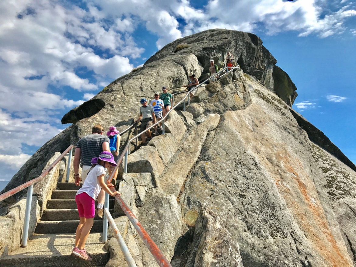 Up the stairs of Moro Rock Trail in Sequoia National Park