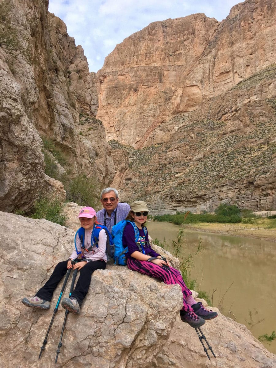 Sitting on a rock at the end of Boquillas Canyon Trail