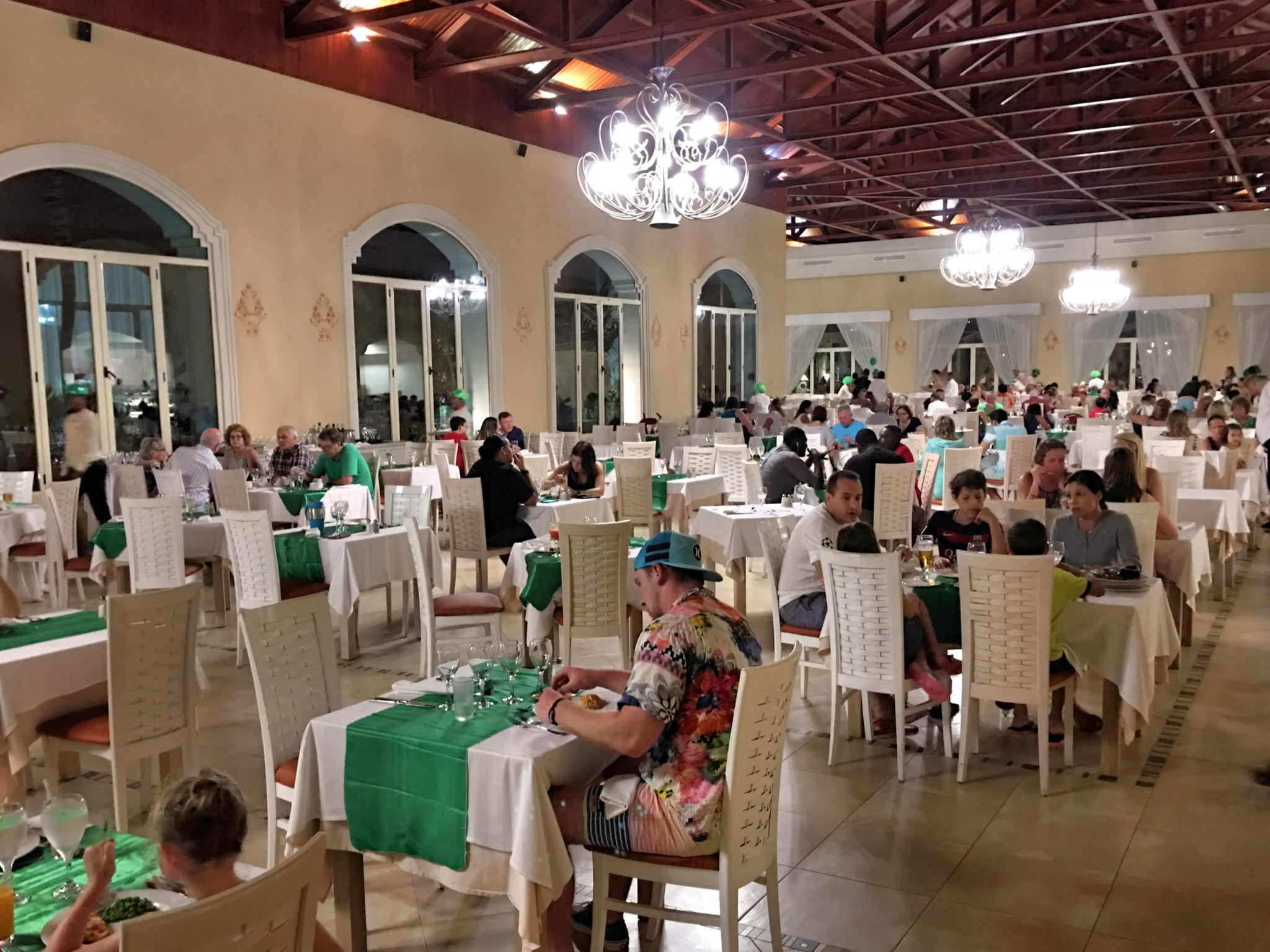 Dining hall at the main buffet at Majestic Colonial Punta Cana