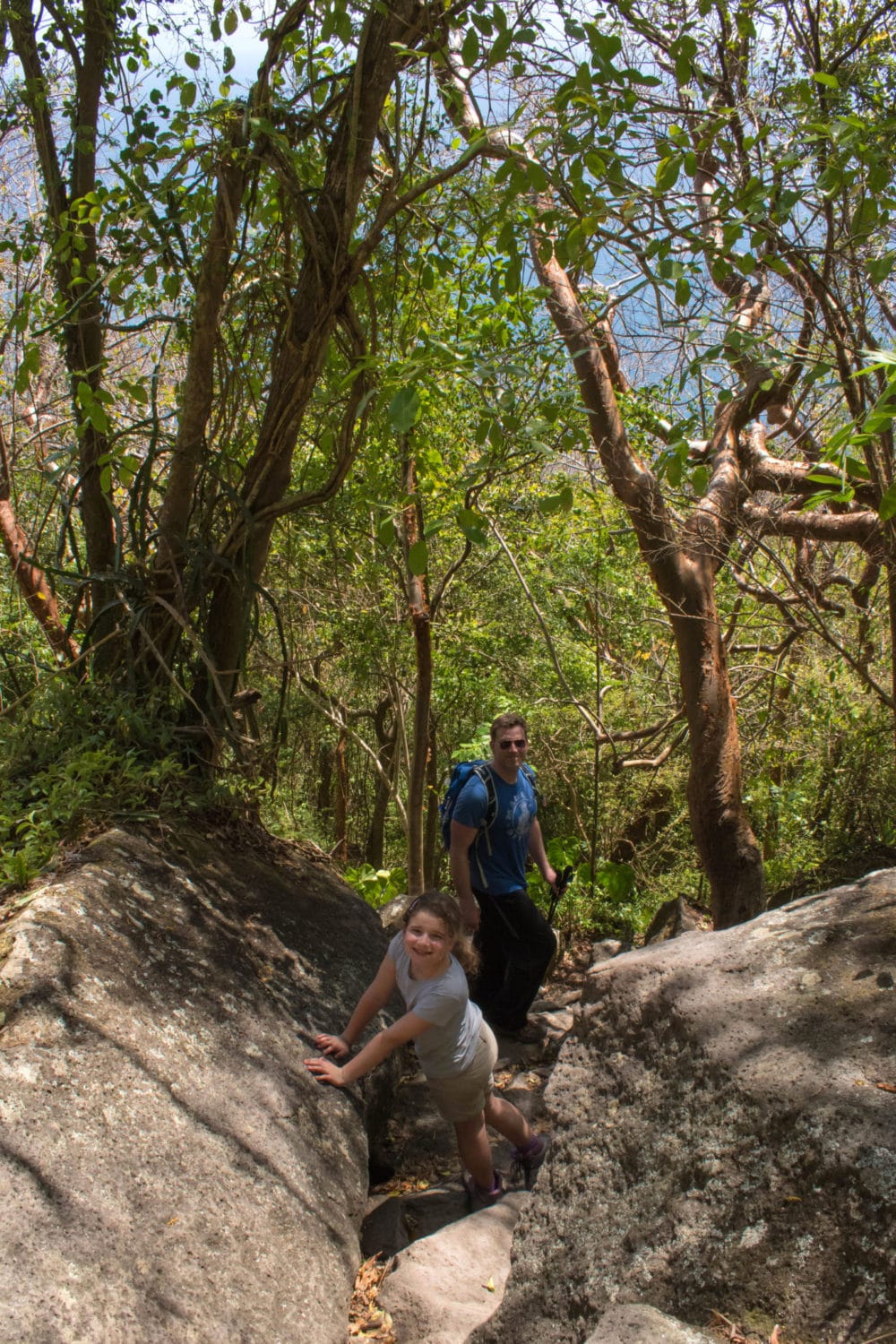 Descending on the Gros Piton Trail