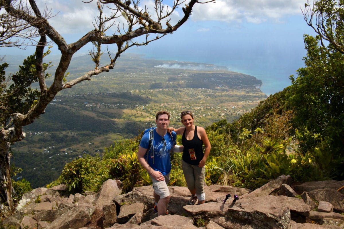 On top of Gros Piton over St. Lucia