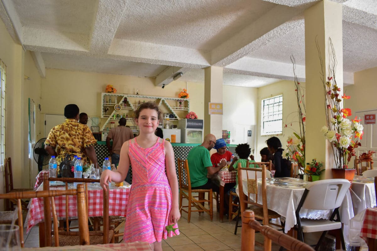 Inside Fedo's Restaurant in Soufriere, St. Lucia