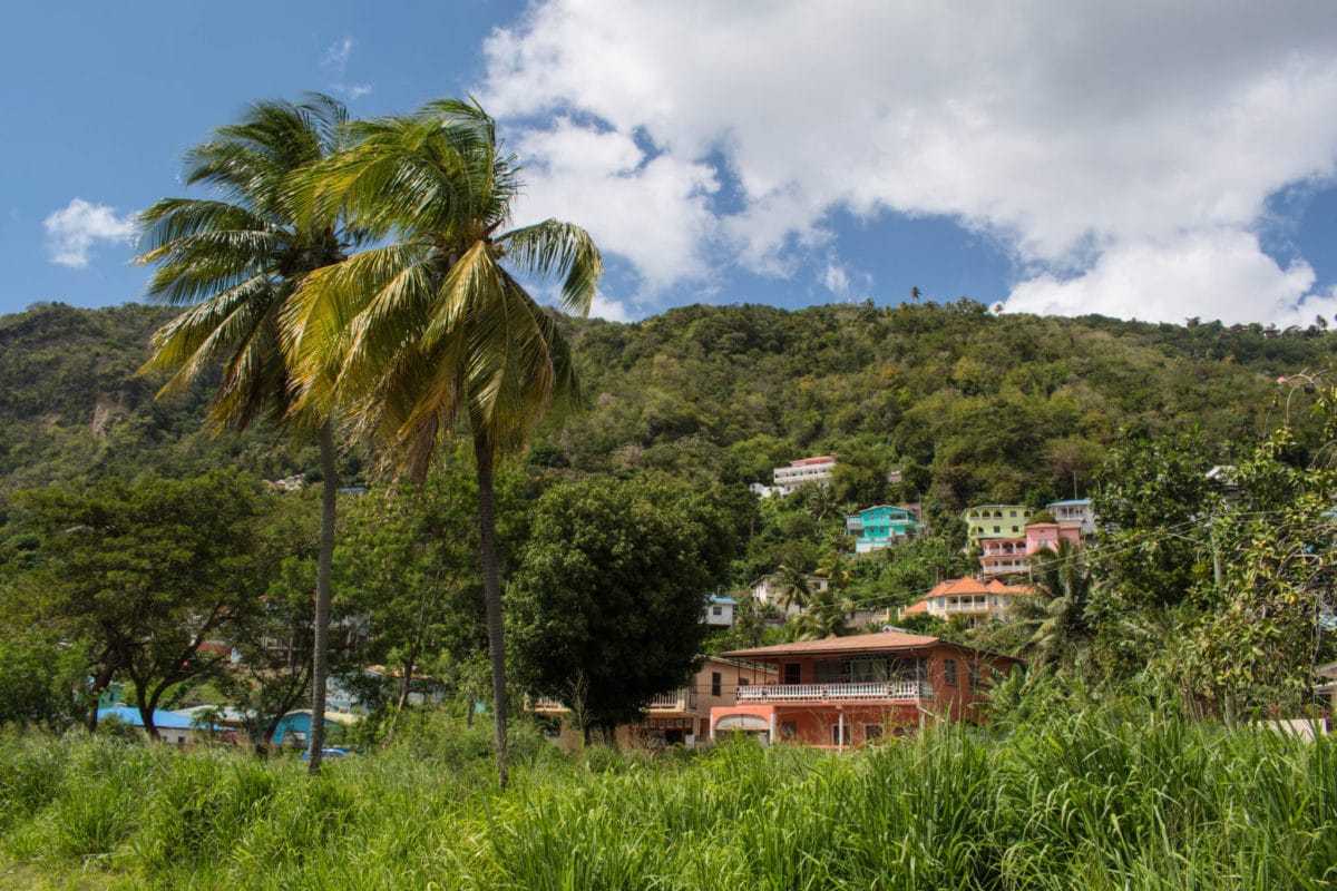 View near Fedo's Restaurant in Soufriere, St. Lucia