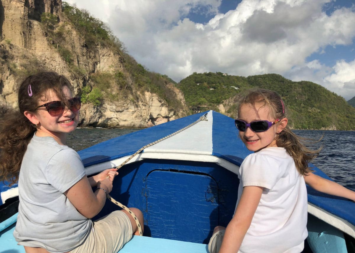 On a boat ride near Soufriere, St. Lucia