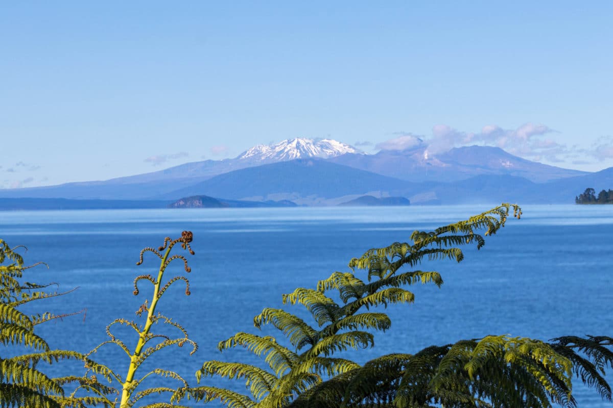 View of Lake Taupo, New Zealand