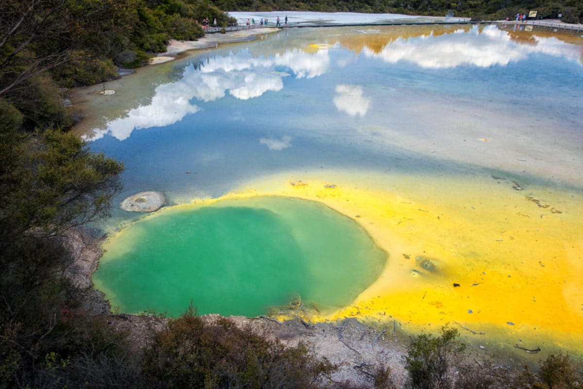 Thermal pool in Wai-O-Tapu Park, New Zealand