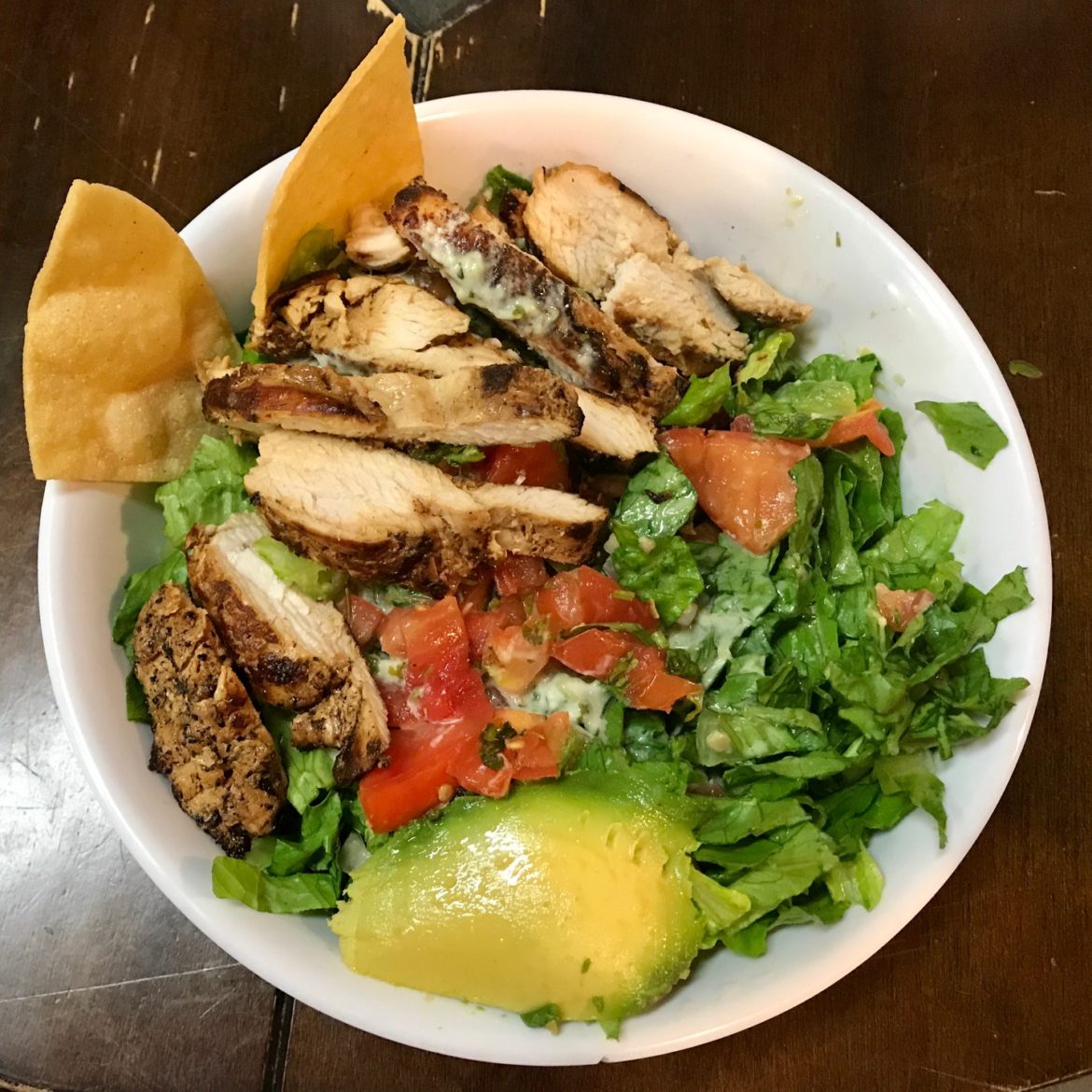 Grilled chicken burrito bowl from La Bonita's in downtown Palm Springs