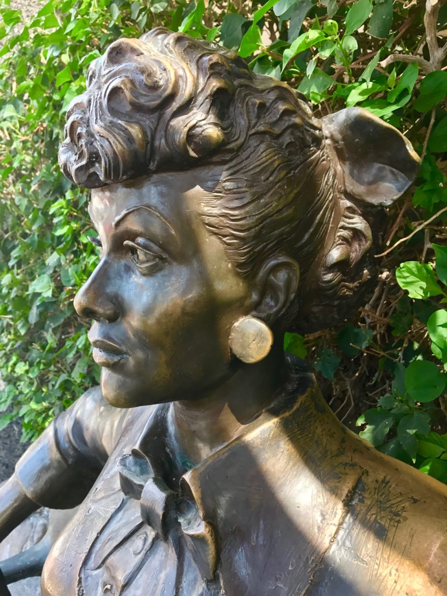 Lucille Ball statue in downtown Palm Springs, California