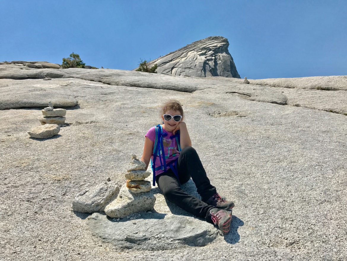 Sitting near the top of the subdome in Yosemite