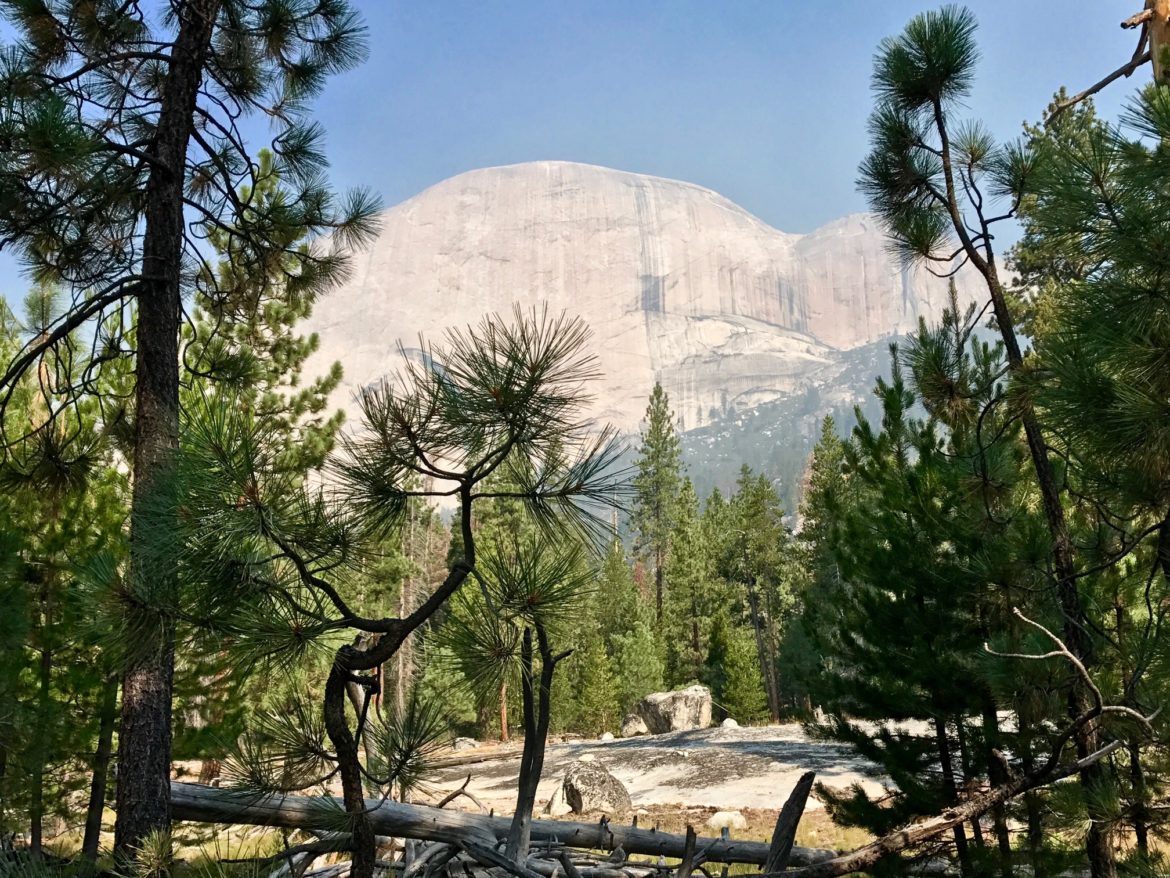 The back of Half Dome as seen from Little Yosemite Valley