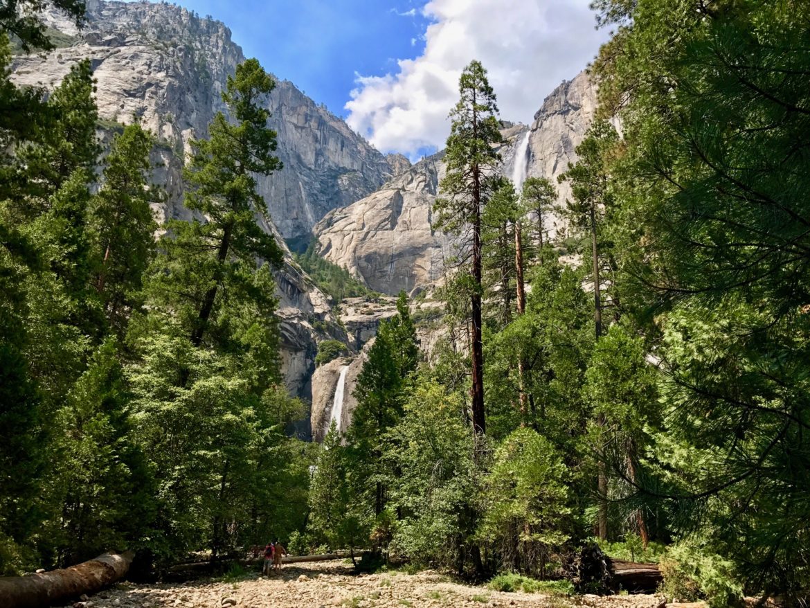 View of Lower and Upper Yosemite Falls