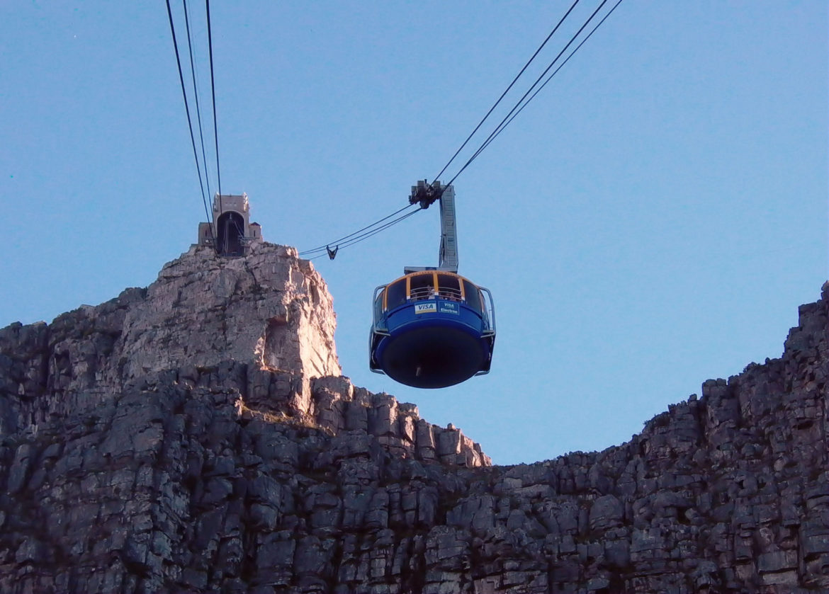 Gondola leading up to Table Mountain