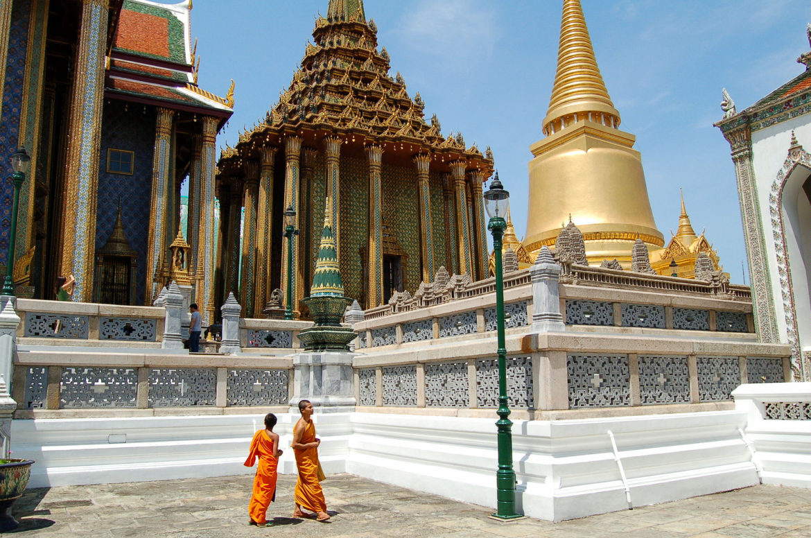 Monks at the Grand Palace in Bangkok