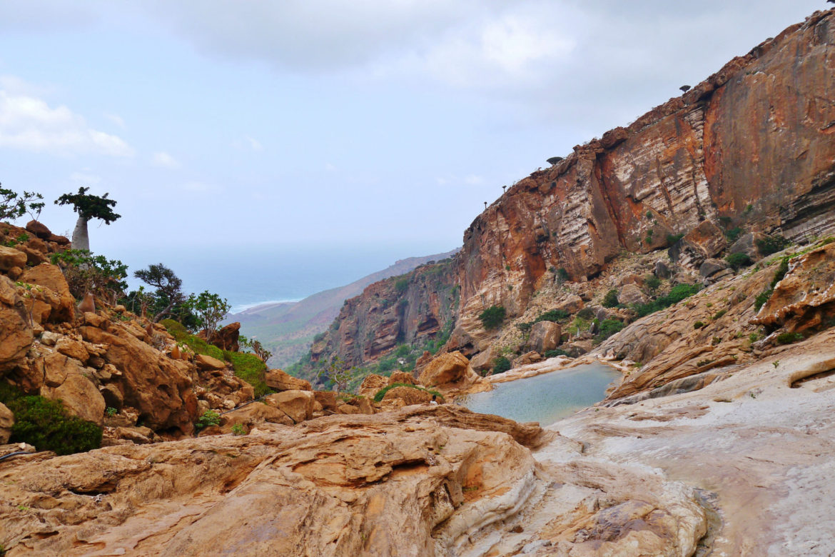 Homhill Protected Area with Fresh Water Pool on Socotra Island