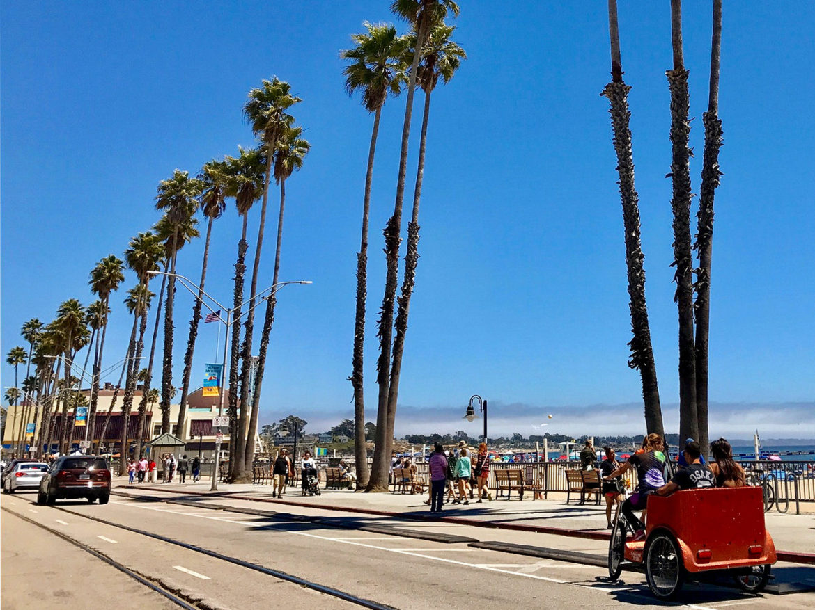 Beach Street in Santa Cruz, California
