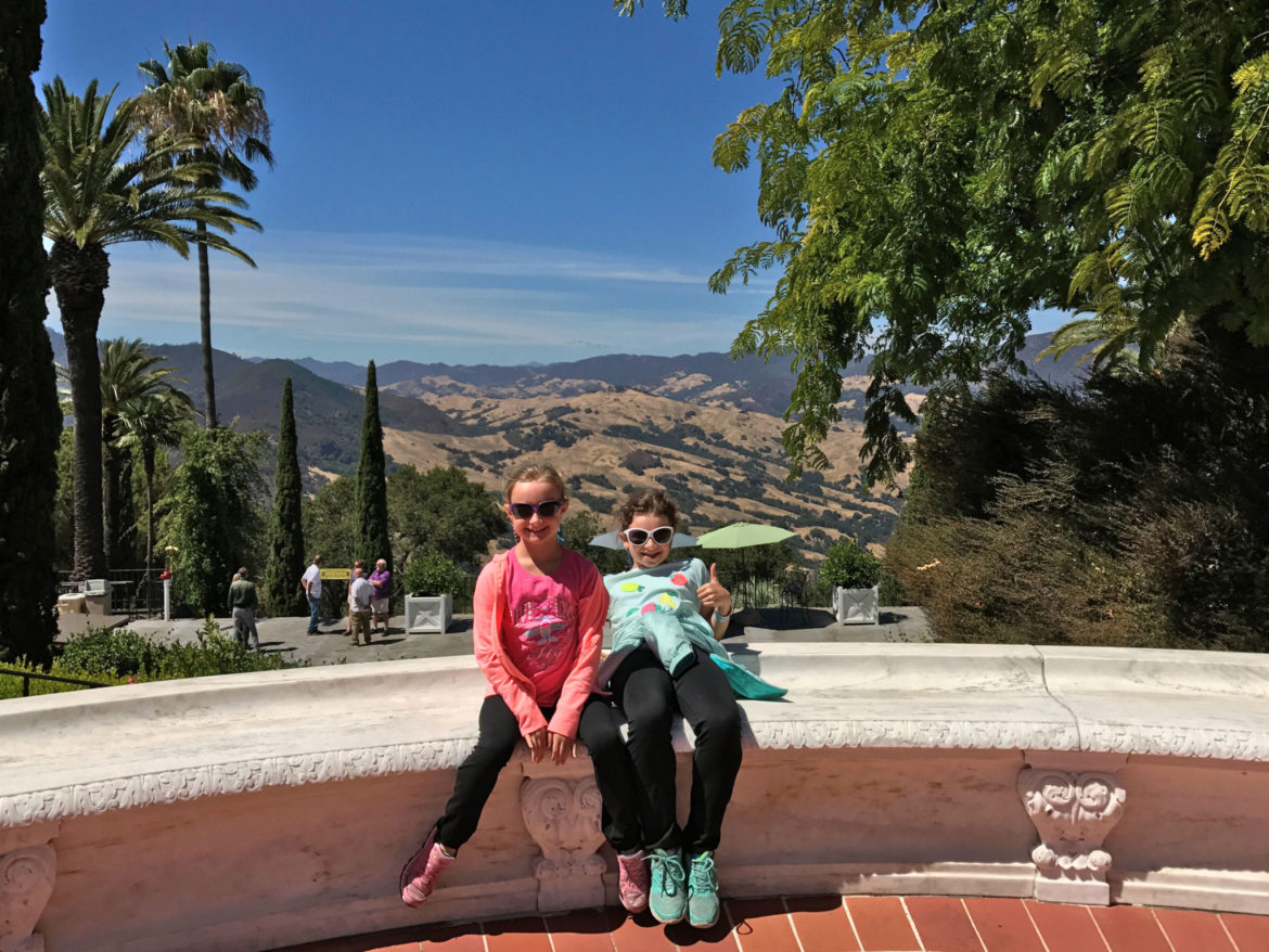 Enjoying time in the gardens of Hearst Castle after the Grand Rooms Tour
