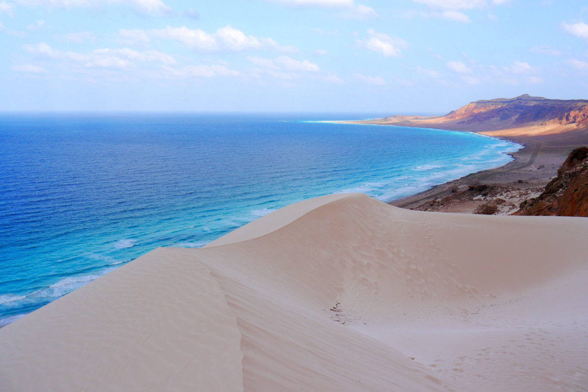 White sand dunes on Socotra Island