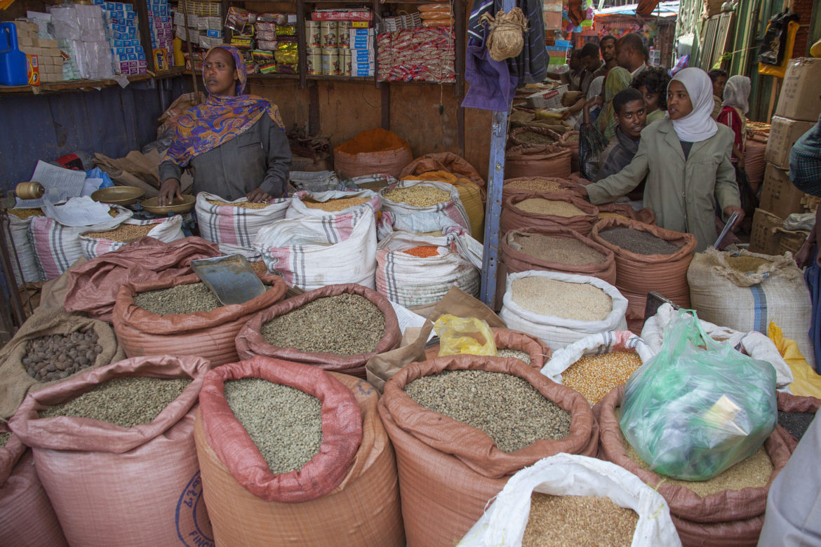 At Merkato market in Addis Ababa, Ethiopia
