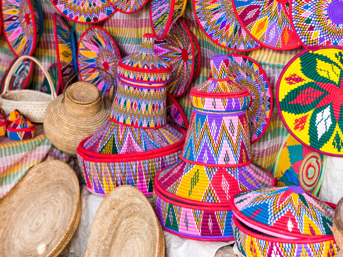 Ethiopian handmade Habesha baskets