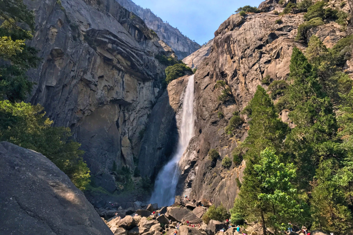 At the bottom of Lower Yosemite Falls