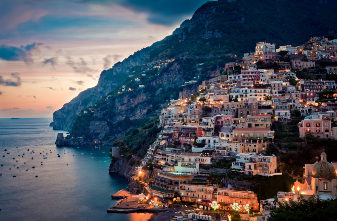 Town of Positano on the Amalfi Italian Coast