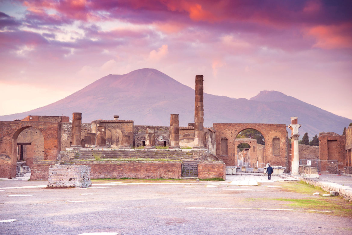 Ruins of Pompeii and Mount Vesuvius
