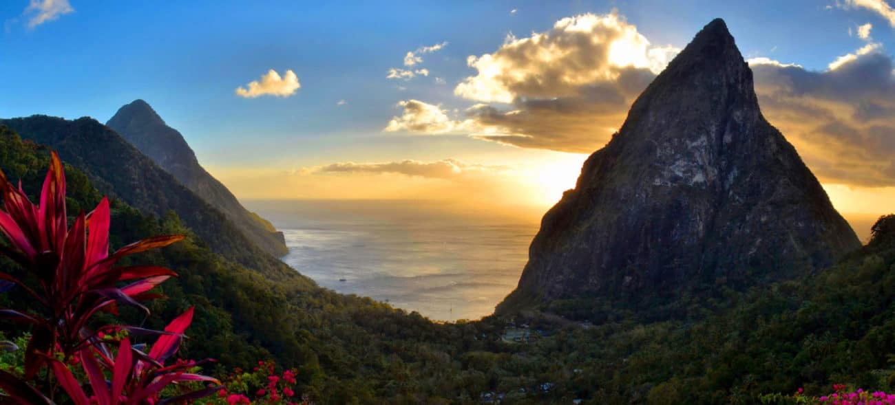 View from Ladera Resort in St. Lucia