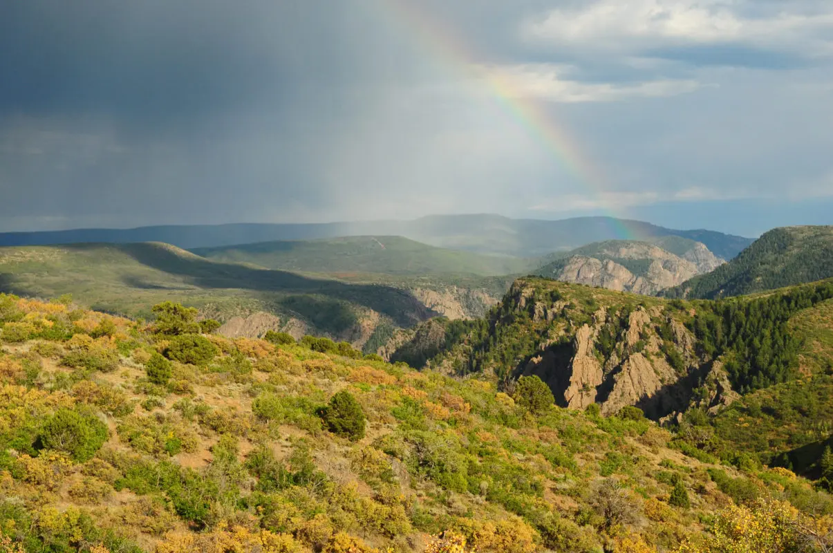 Rainbow over Black Canyon of the Gunnison National Park