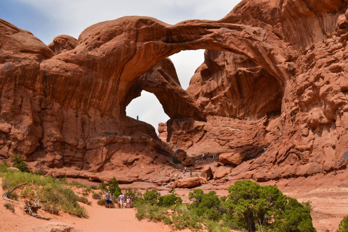 Double Arch, one of the best hikes at Arches National Park