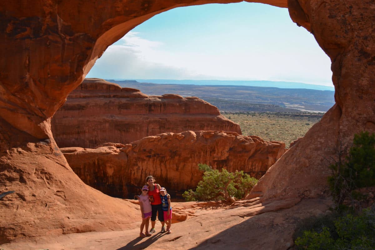 View from Partition Arch in Arches National Park