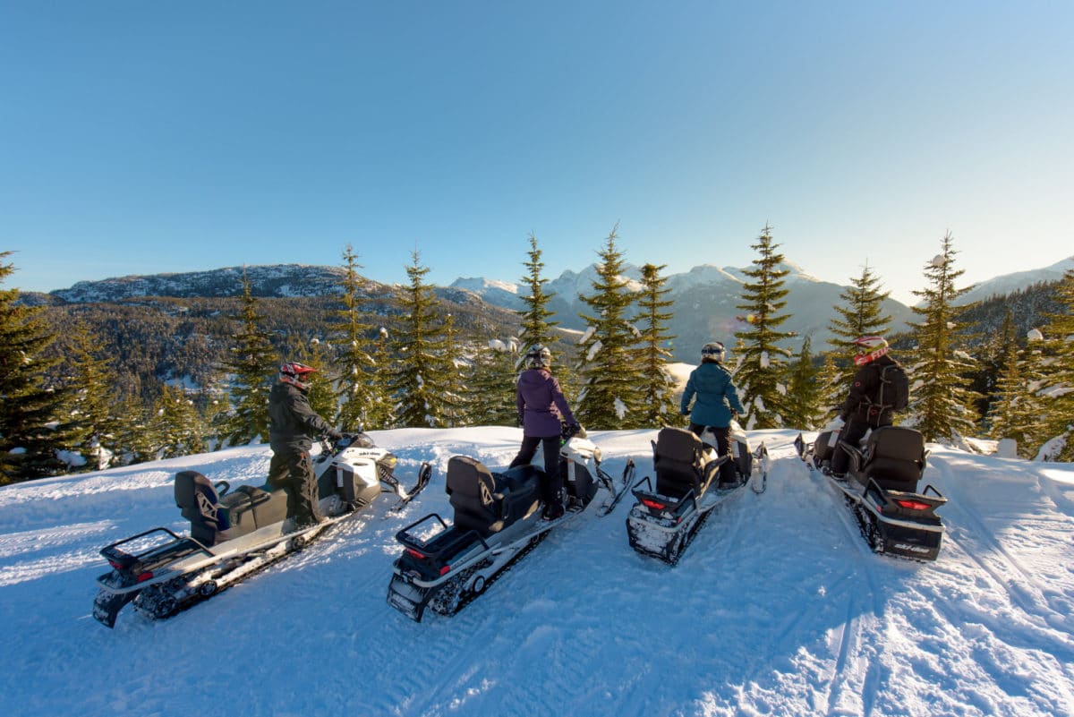 Snowmobiling in Whistler, Canada