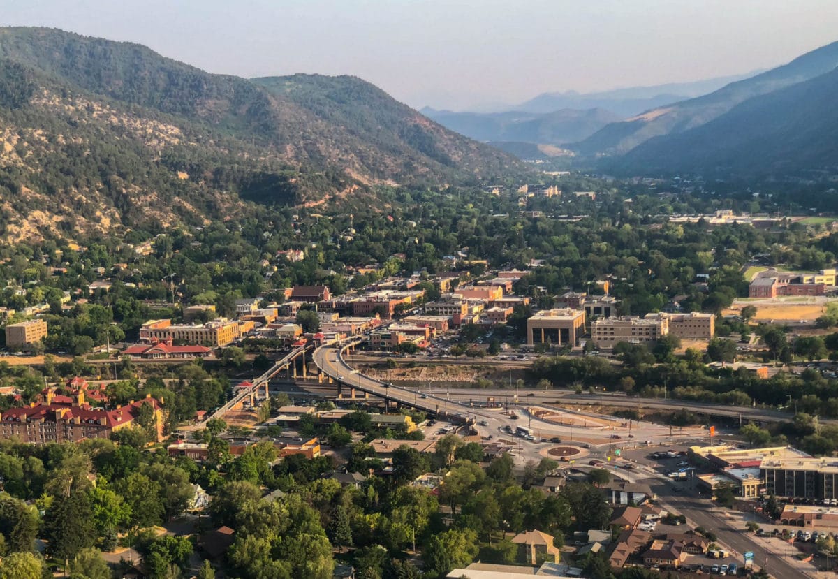 Afternoon view of Glenwood Springs, Colorado