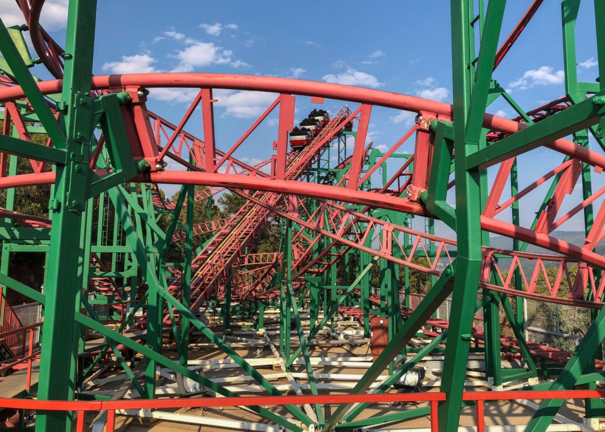 The Cliffhanger Roller Coaster in Glenwood Caverns Adventure Park