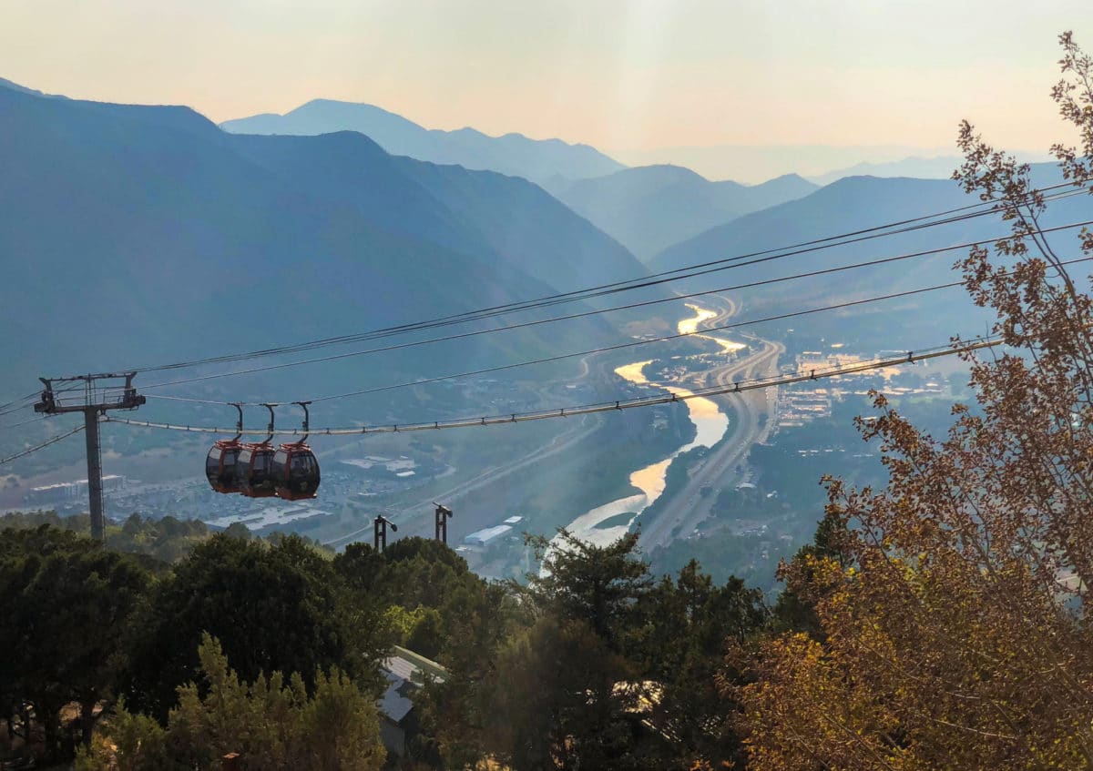 The Iron Mountain Tram in late afternoon
