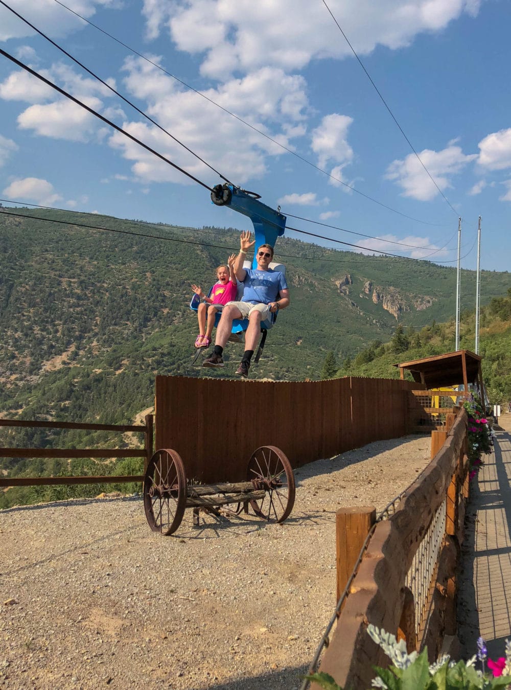 Riding the Soaring Eagle Zip Ride