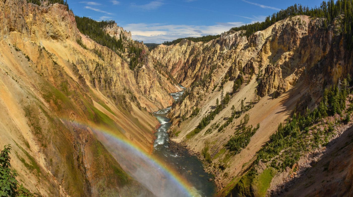 The Grand Canyon of the Yellowstone from the brink of Lower Falls