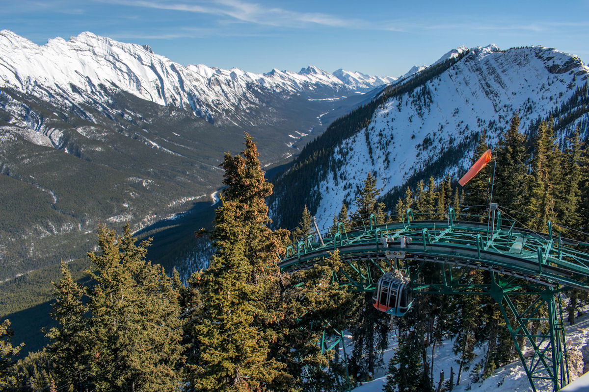 The Banff Gondola, one of the best things to do in Banff in winter