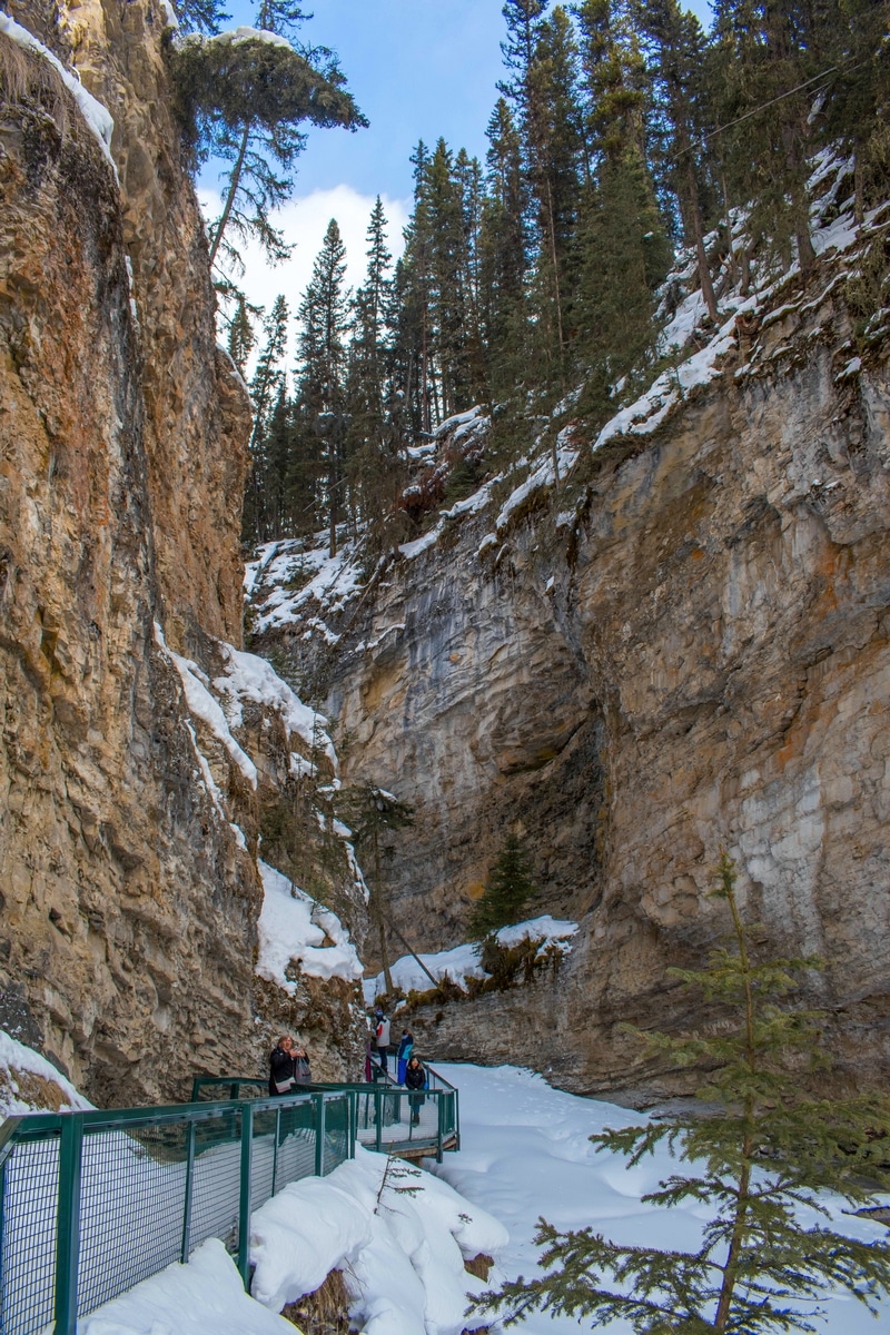 Beautiful Johnston Canyon Trail in Alberta