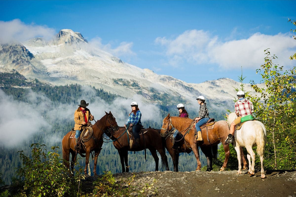 Horseback riding in Callaghan Valley in Whistler, Canada