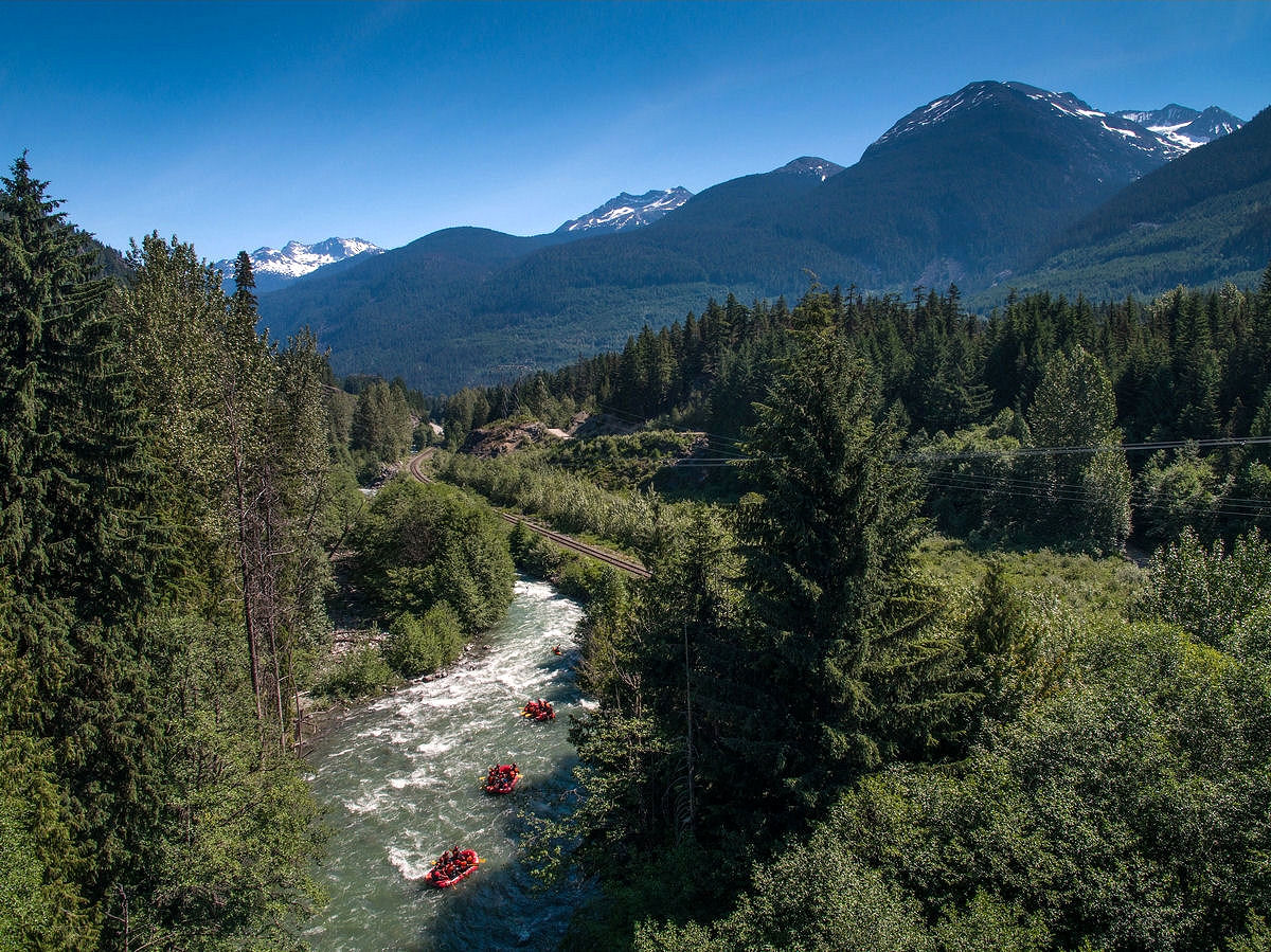 White water rafting, one of the wet Whistler summer activities
