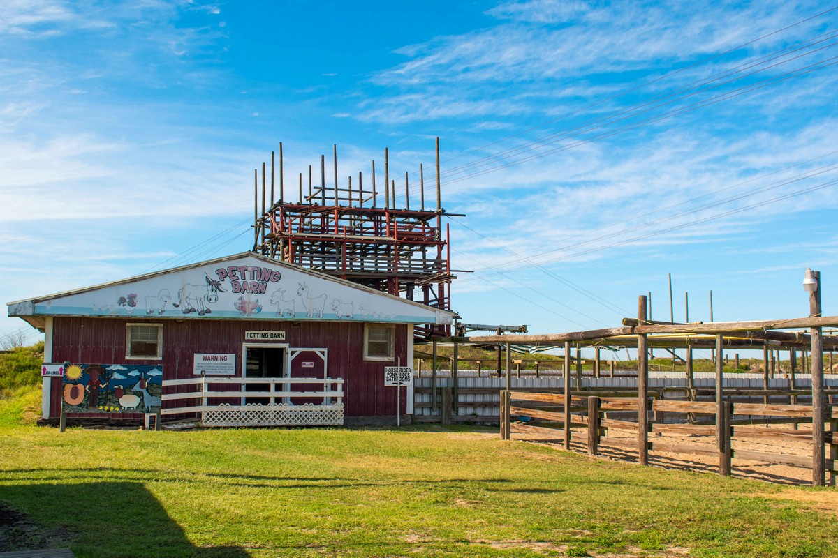 The petting barn at South Padre Island Adventure Park