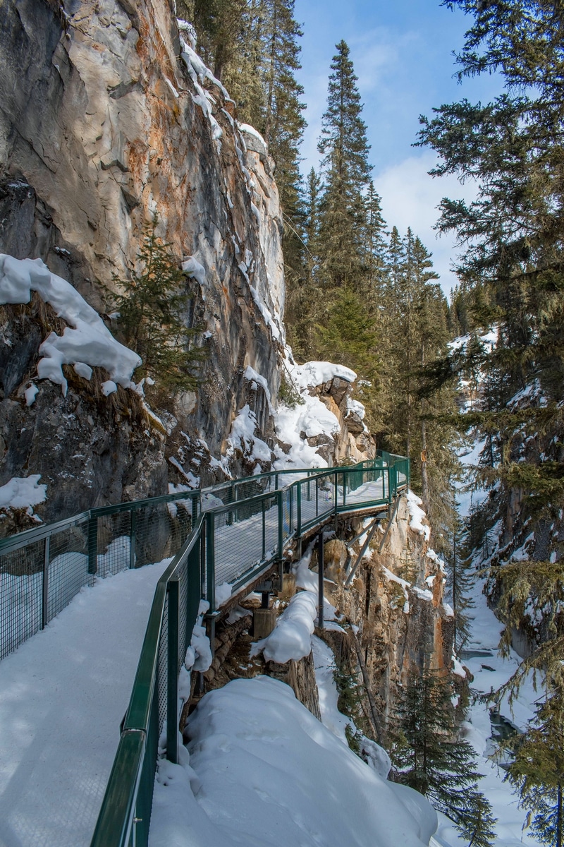Johnston Canyon Trail in Alberta Canada