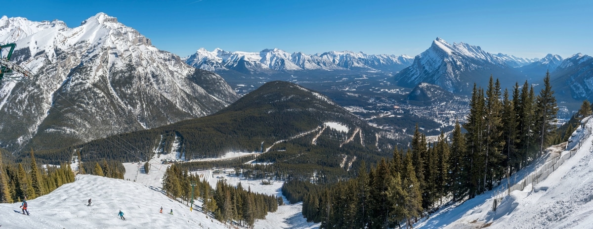 View from the top of the North American Chair at Mt. Norquay