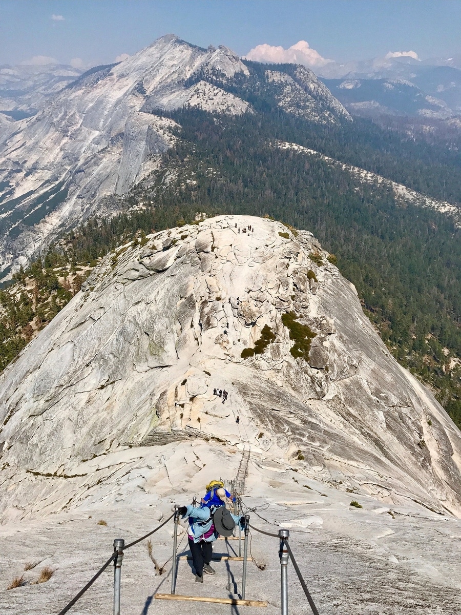 Coming down on the Half Dome Cables